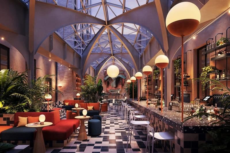 Render image of bar and lounge